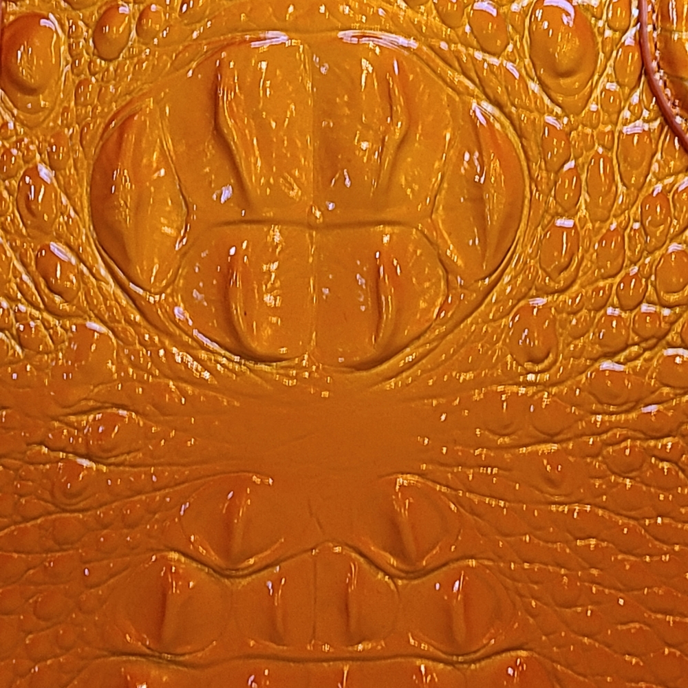 Brahmin Orange Croc-Embossed Tote - Picture 9 of 16